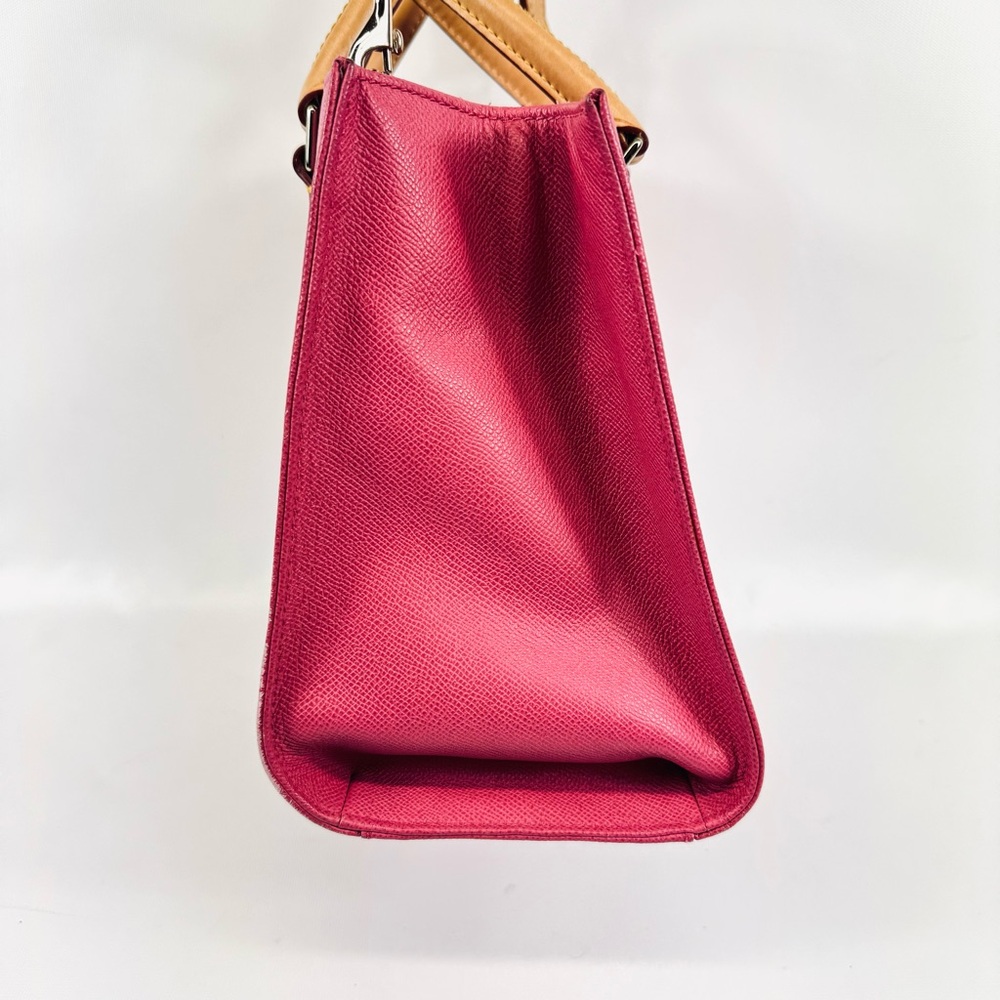 Dooney & Bourke Pink Pebbled Leather Janine Satchel Top Handle w crossbody strap - Picture 10 of 16